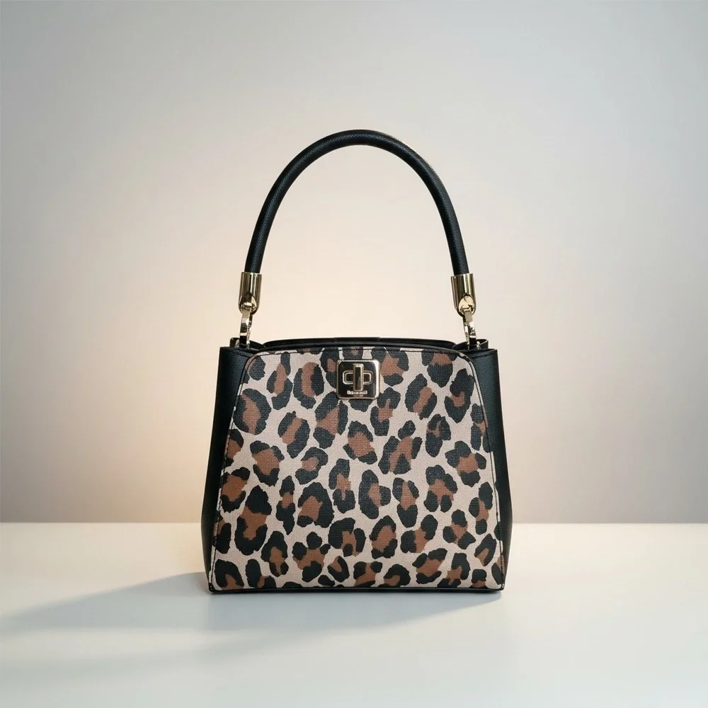 Kate Spade Leopard Print Satchel Crossbody Top Handle NWT